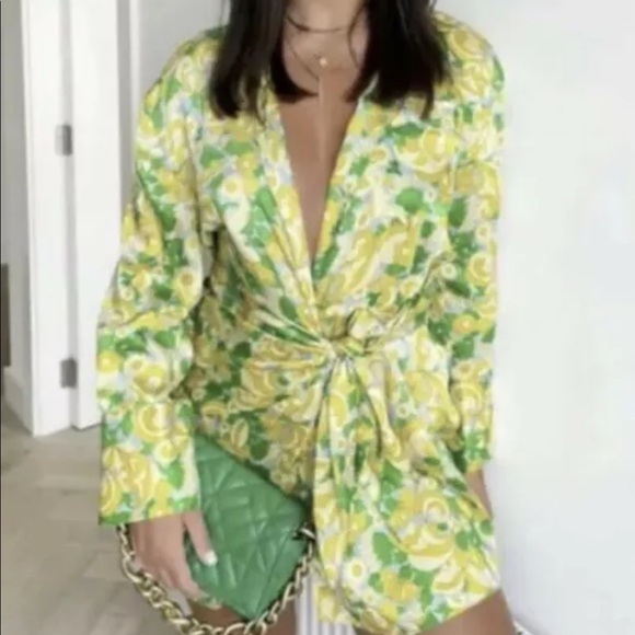 Zara printed dress floral yellow - Picture 14 of 15